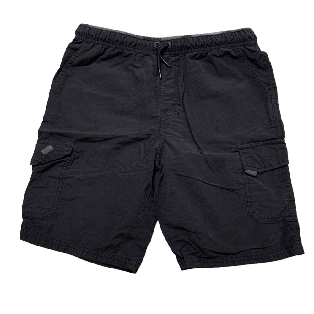Univibe Utility Cargo Shorts Boys Size Large Velcro Pockets Drawstring Outdoor